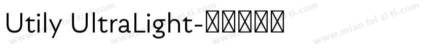 Utily UltraLight字体转换